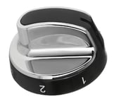 Knob for Stoves New World Hob Ring Cooker Silver Black 444442687 