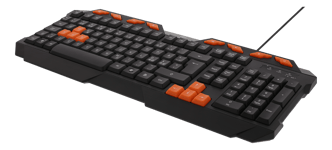 DK110 Membrane Keyboard, anti-ghosting, nordic layout, black