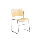 Konferensstol 40/4 Side Chair - Stapelbar, Kopplingsbar, Utförande Maple Veneer/Chrome, Kopplingsbar Ja