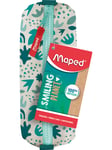 Maped Smiling Planet Penalhus, 100% genbrugt stof. 80% polyester 20% bomuld