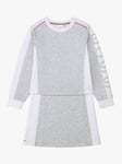 HUGO BOSS Girls' Two-Tone 2-in-1 Dress, Chine Grey