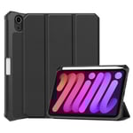 iPad Mini 6 2021 / Mini A17 Pro 2024 Tri-fold Fodral med pennfack - Svart