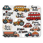 Mousepad Computer Notepad Office Funny Cute Kids Toy Transport and Slogans Baby Bright Home School Game Player Computer Worker Inch
