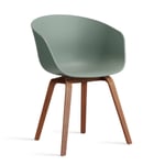 HAY About a Chair 22 stol 2.0 Fall green-lackerat valnötsstativ