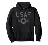 USAF UNITED STATES AIR FORCE ROUNDEL LOW-VIS GRAY Pullover Hoodie