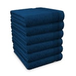 Blue Canyon Hand Towels, Bathroom Soft Towels, Woven Light–Weight, Quick Dry, Reusable Hand Towels, Bacteria Resistant, Skin Friendly, Makeup Remover Towel 50*85 cm, 500 GSM, PACK OF 6, (ROYAL BLUE)