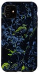 Coque pour iPhone 11 Oiseaux lumineux vert camouflage nuit