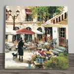 Floral Promenade Tile Plaque Sign Wall Art Floral Scene Brent Heighton 20x20cm