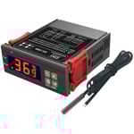 STC-1000 Temperaturregulator, 12V 10A Multifunktionell Digital Termostat med NTC-prob för Jäsning, Värme och Kylning