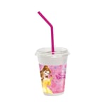 Disney Princess Enchanted Plastic Belle Milkshake Glass (Pack of 12) SG31106