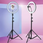 6.3/10.2 Camera Studio Ring Light Video LED Beauty Ring Light Photography Dimmable Ring Lamp+Tripod for Selfie/Live Show-Size A