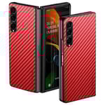 AIORIA Galaxy Z Fold 4 Skal Carbon Fiber - Röd