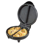 Daewoo SDA1556 Deep Fill Omelette Maker Snack Range, Non Stick, Easy Clean, Stainless Steel & Black
