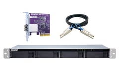 QNAP TL-R400S/16TB EXOS 4 Bay Rack HDD/SSD enclosure Black, Grey 2.5/3