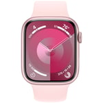 Apple Series 9 GPS 45mm Pink Case Light Pink Sport Band MR9G3 - Dame - 45 mm - Smartklokke - Digitalt/Smartwatch - Gorilla Glas