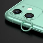 iPhone 12 Linsskydd med Metallram - Grön (2-pack)