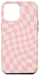 iPhone 15 Plus Pink Checkered light pink Checker Checkerboard Wavy pink Case
