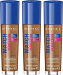 12 x Rimmel London Match Perfection Liquid Foundation | 506 Deep Noisette |