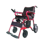 Home Accessories Elderly Disabled Electric Wheelchair Elderly Disabled Four-Wheeled Scooter with Seat Folding Lightweight Intelligent Automatic 100Kg Load Lithium Battery Care Wheelchair - Red Whee