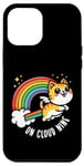 iPhone 12 Pro Max 9th Birthday Funny Cat Rainbow On Cloud Nine Case
