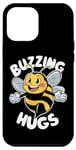 iPhone 15 Plus Buzzing Hugs Cute Bee Flying with a Smile Case