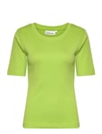Haselkb Tee Tops T-shirts & Tops Short-sleeved Green Karen By Simonsen
