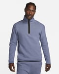 Nike Sportswear Tech Fleece 1/2 Zip Top Sz M Diffused Blue/Heather DQ4314 491