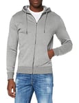 Jack and Jones Men Zip Hoodie Light Grey M