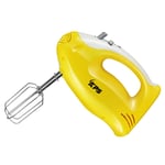 LJFJJ Compact Hand Mixer Electric 200W 5 Speeds Household Electric Egg Beater Food Mixer for Eggs Beating Dough Kneading Kitchen Appliance (Color : Yellow)