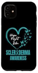 iPhone 11 Hope Fight Win Scleroderma Awareness Teal Heart Design Case