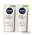 2 x Nivea Men SENSITIVE Pro Menmalist Face Cream 75ml BNIB FREEPOST