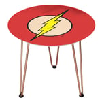 Decorsome x DC The Flash Logo Wooden Side Table - Rose gold