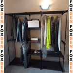 Industrial Portable Open Wardrobe Clothes Rail Rack Bedroom Storage Unit Shelves