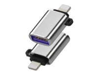 MicroConnect - Lightning-adapter - Lightning hane till USB typ A hona - silver