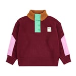 Bobo Choses Color Block Jumper Burgundy Red | Röd | 2-3 years