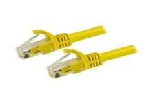 StarTech.com 15m CAT6 Ethernet Cable, 10 Gigabit Snagless RJ45 650MHz 100W PoE Patch Cord, CAT 6 10GbE UTP Network Cable w/Strain Relief, Yellow, Fluke Tested/Wiring is UL Certified/TIA - Category 6 - 24AWG (N6PATC15MYL) - patchkabel - 15 m - gul