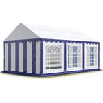 Intent24 - 4x6 m Tente de réception/Barnum bleu-blanc toile de haute qualité pvc 700 n economy - bleu