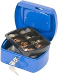 Q-Connect Cash Box Small 155x75x120mm Blue/Office Equipment/Type-Small/Shape-Ro