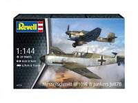 Plywood Modellflygplan Me Bf109e &Amp  Junkers Ju87b 1/144 Revell