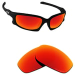 Hawkry SaltWater Proof Fire Red Replacement Lenses for-Oakley Split Jacket