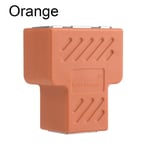 Rj45 Splitter Extender Plug 1 To 2 Ways Orange