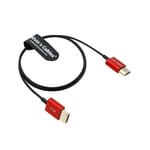 Cable HDMI 2.1 8K Ultra-Mince Haute Vitesse 48Gbps Cable HDMI pour Atomos Ninja-V 4K-60P 6K-Record, Z-CAM, pour Canon-C70, pour Sony A7S3|A9|A74 70cm/27.6