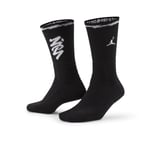 Nike Zion Jordan Flight Crew Socks UK 8 - 11 EUR 42 - 46 Black White CU7914 011