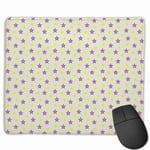 Purple and Yellow Stars Non-Slip Rubber Mouse Mat Mouse Pad for Desktops, Computer, PC and Laptops 9.8 X 11.8 inch