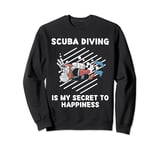 Cute Monkey Scuba Diving Is My Secret To Happiness Sweatshirt