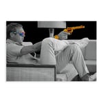 Film Producer Steve McQueen Gun Canvas Poster Wall Art Decor Print Picture Paintings for Living Room Bedroom Decoration 24×36inch(60×90cm) Unframe-style1