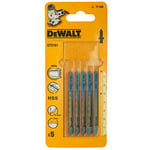 DeWALT , DT2161QZ Jigsaw Blades for Metal T-Shank HSS T118B (Pack of 5)