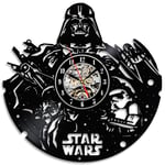 Star Wars Black Decorative Vinyl Record Wall Clock