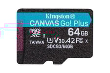 Kingston Canvas Go! Plus - flash-minneskort - 64 GB - mikroSDXC UHS-I
