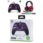 Manette XBOX ONE-S-X-PC Purple Magma EDITION Officielle + Casque Gamer SPIRIT OF GAMER H60 RED 2